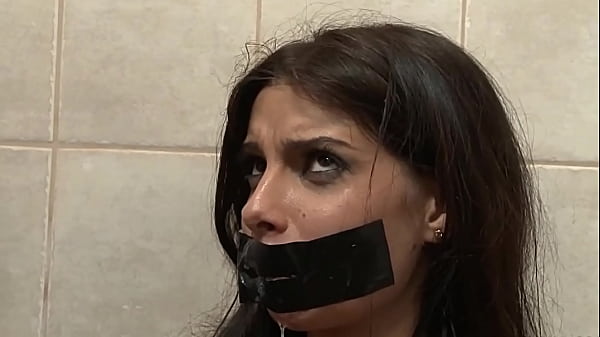 Captured in the toilet. Part 3. He fistings her big cunt.