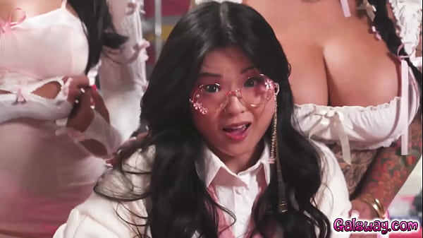 Lulu Chus new beautiful Asian girls friends are delighted with what Lulu suggests them to do