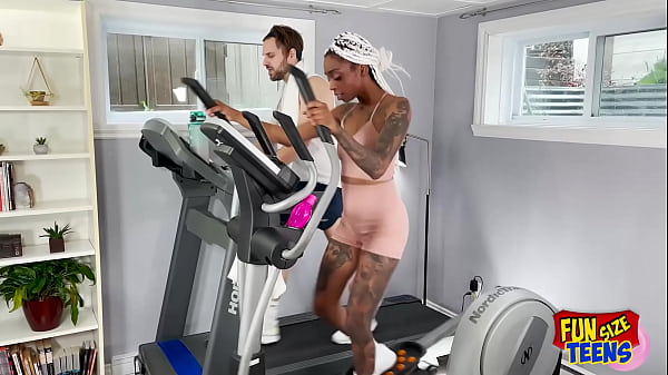 FunSize Teens – A Petite Ebony Girl is Nailed in the Ass at the Gym